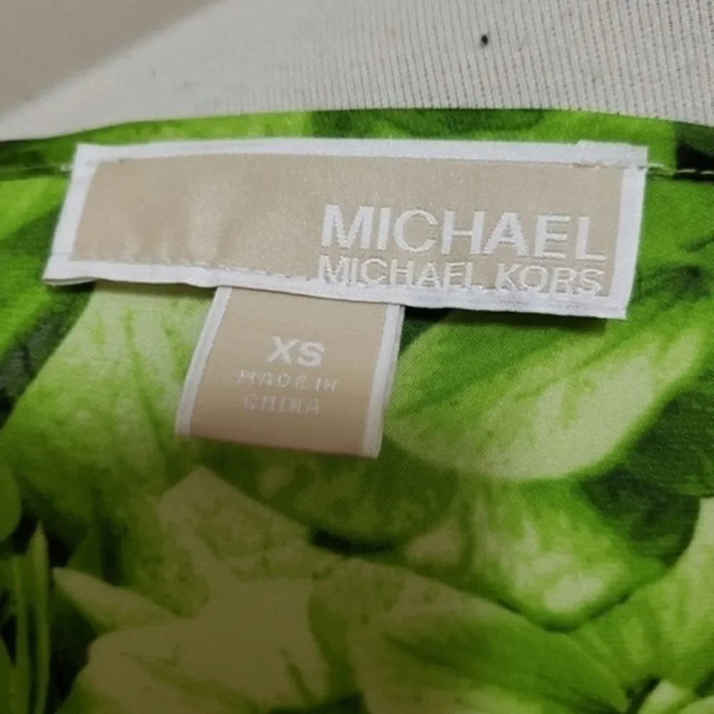 Michael Kors light green floral blouse